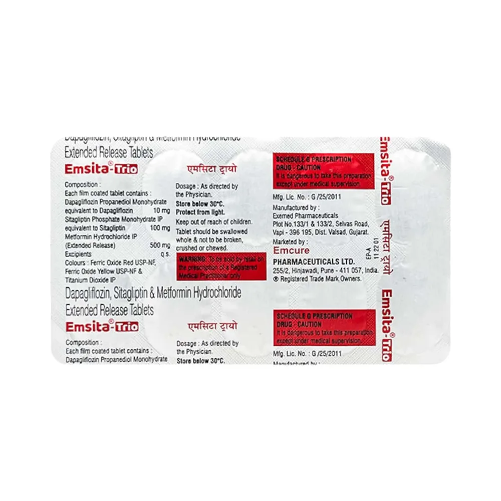 Emsita Trio Strip Of 10 Tablets