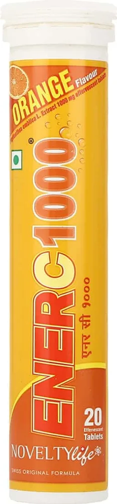 Enerc 1000mg Orange Flavour Bottle Of 20 Tablets