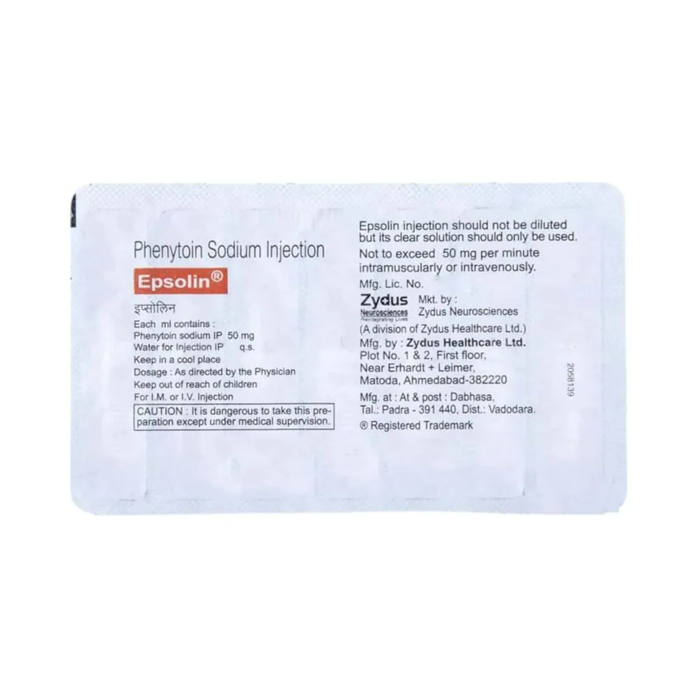 Epsolin 50mg Ampoule Of 2 Ml Injection