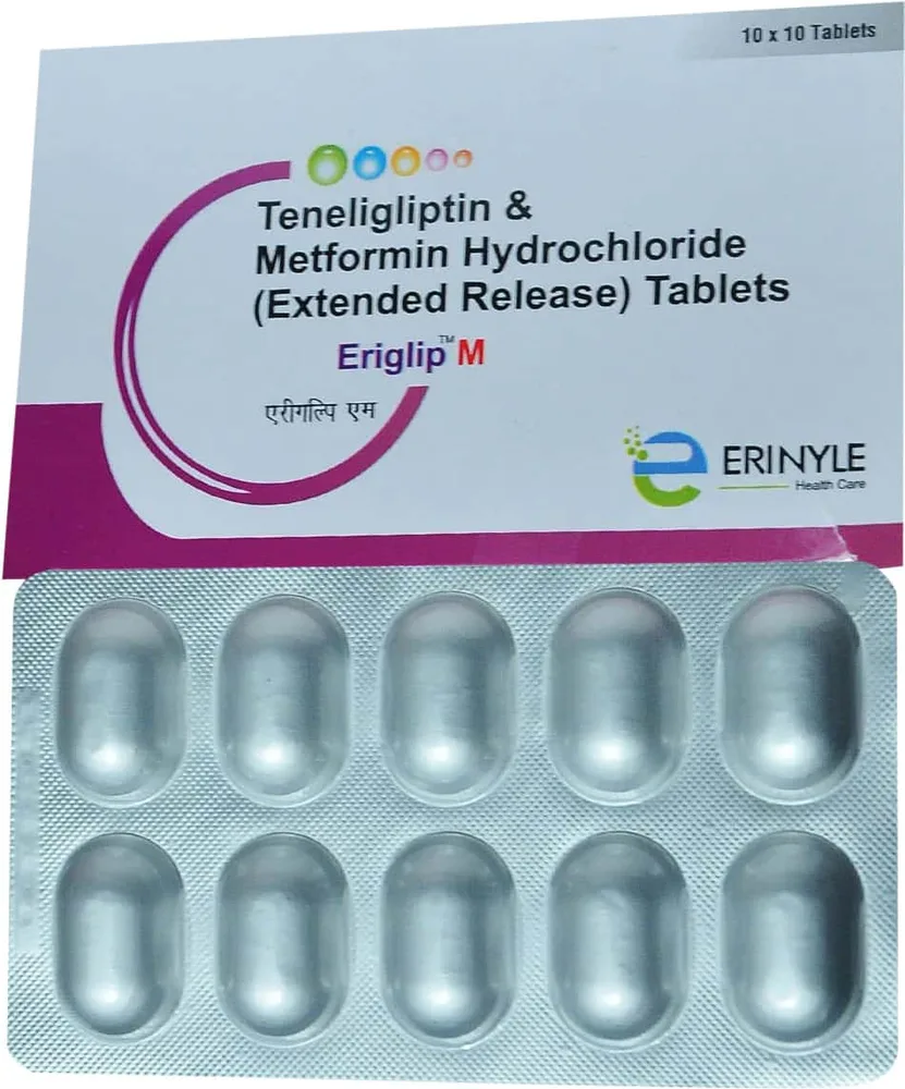 Eriglip M 20/500 Mg Strip Of 10 Tablets