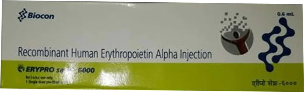 Erypro Safe 6000iu Pre-Filled Syringe Of 0.6ml Injection