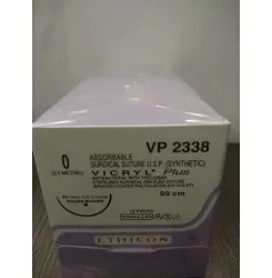 Ethicon Johnson - VP2338 - Vicryl Plus Sutures USP 0, 1/2 Circle Round Body - VP 2338 - 12 Foils Box