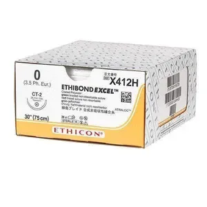 Ethicon Johnson - MNW6555 - Ethibond Sutures USP 2-0, 1/2 Circle Tapercut V-5 Double Needle - MNW6555 -6 foils Box