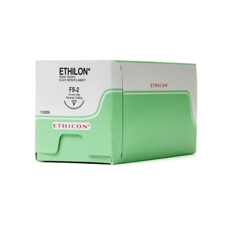 Ethicon Johnson - NW3389P - Ethilon Sutures - NW3389 USP 0, Straight Cutting - NW3389 - 12 Foils Box