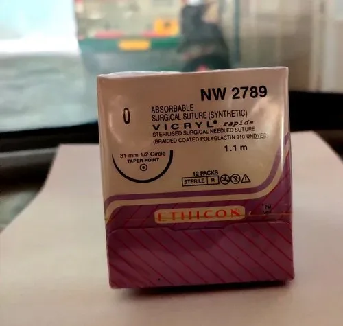 Ethicon Johnson - NW2789 - Vicryl Rapide Sutures USP 3-0, 1/2 Circle Round Body - NW2789 - 12 Foils Box