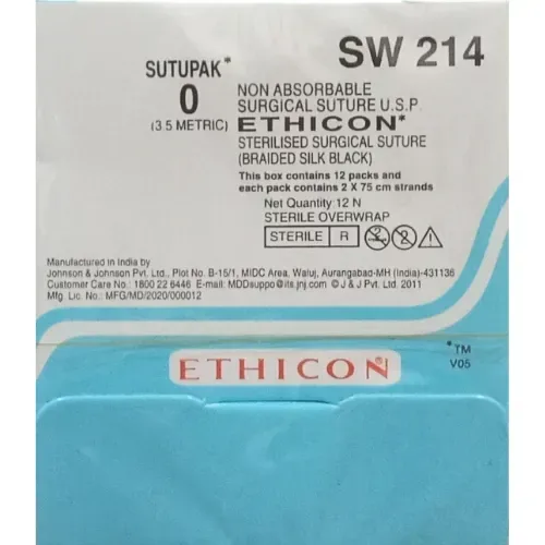 Ethicon Johnson - SW214 - Sutupak Suture USP 0 SW 214, 12 Foils