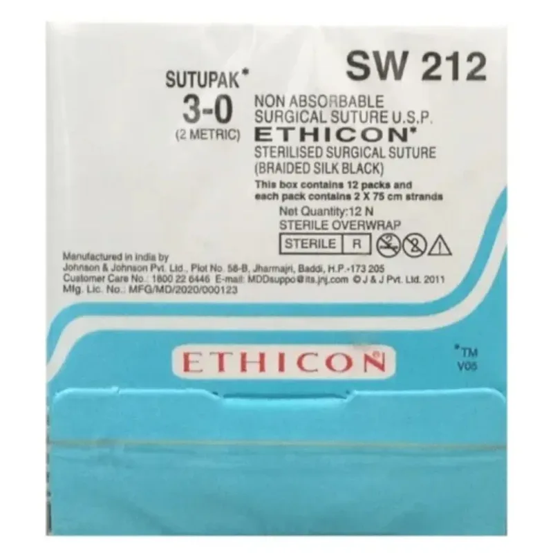Ethicon Johnson - SW21201 - Sutupak Suture USP 3-0 SW 212 - 12 Foils