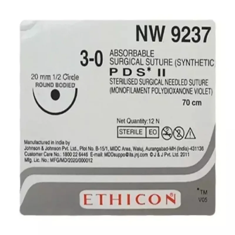 Ethicon Johnson - NW9237P - PDS*II Suture USP 3-0 NW 9237 Round Bodied, 12 Foils Box