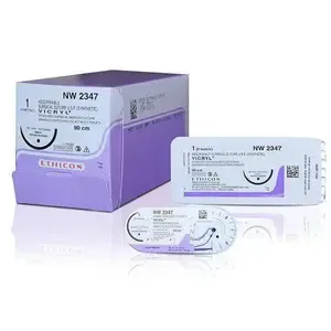 Ethicon Johnson - NW2364 - Vicryl Sutures USP 1, 1/2 Circle Tapercut Heavy - NW2364