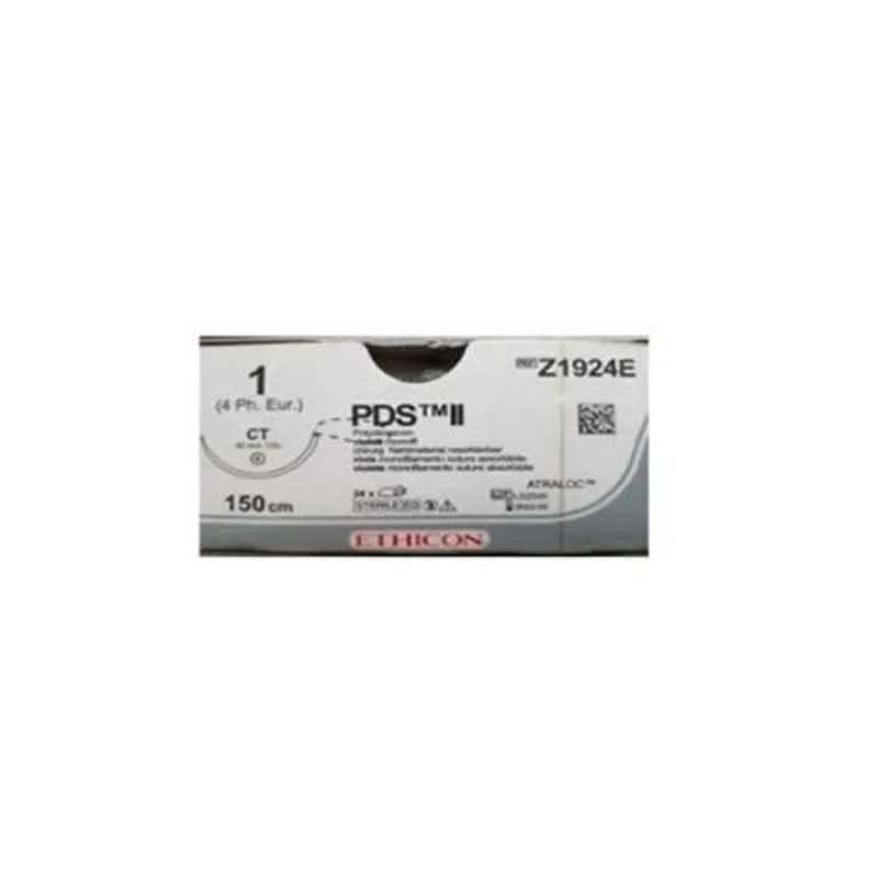 Ethicon Johnson - Z1924E - PDS II Sutures USP 1, 1/2 Circle Taper Point CT - Z1924E - 24 Foils box