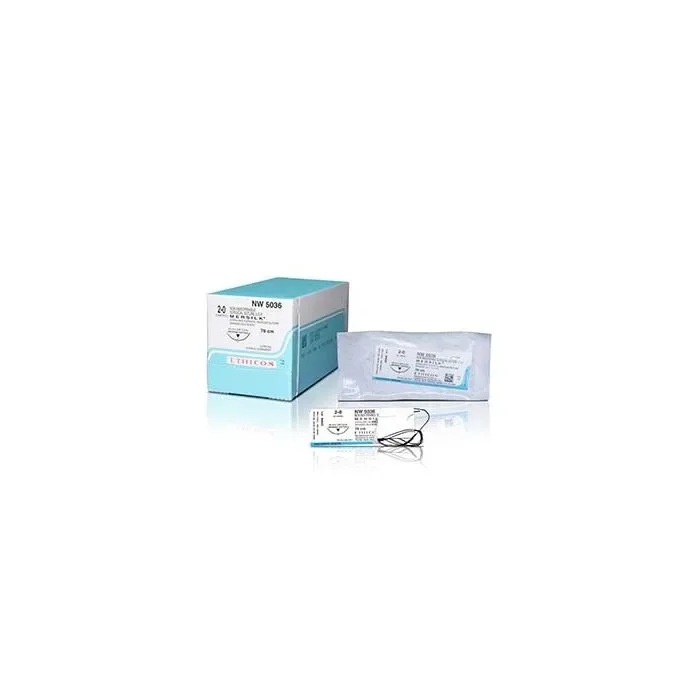 Ethicon Johnson - NW5065 - Mersilk Sutures USP 2-0, 1/2 Circle Oval Round Body JB - NW5065 - 12 Foils Box
