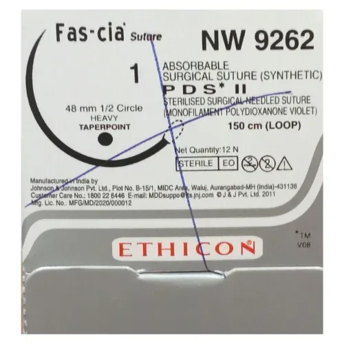 Ethicon Johnson - NW9262 - PDS*II Suture USP 1-0 NW 9262 Taperpoint, 12 Foils Box