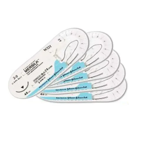 Ethicon Johnson - NW5029 - Mersilk Sutures USP 6-0, 3/8 Circle Round Body - NW5029 -12 Foils Box