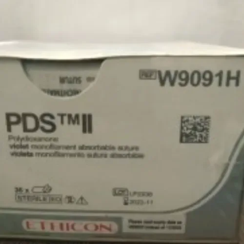 Ethicon Johnson - W9091H - PDS II Sutures USP 6-0, 3/8 Circle Round Body MultiPass BV 175-6 Double Needle - W9091H - 36 Foils