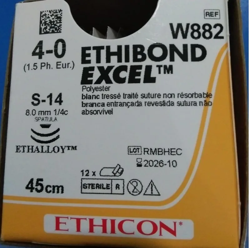 Ethicon Johnson - NW882 - Ethibond Excel Sutures USP 4-0,  W882 -12 Foils Box