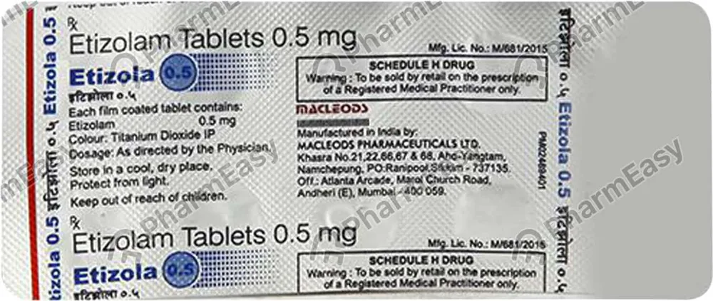 Etizola 0.5 Tablet