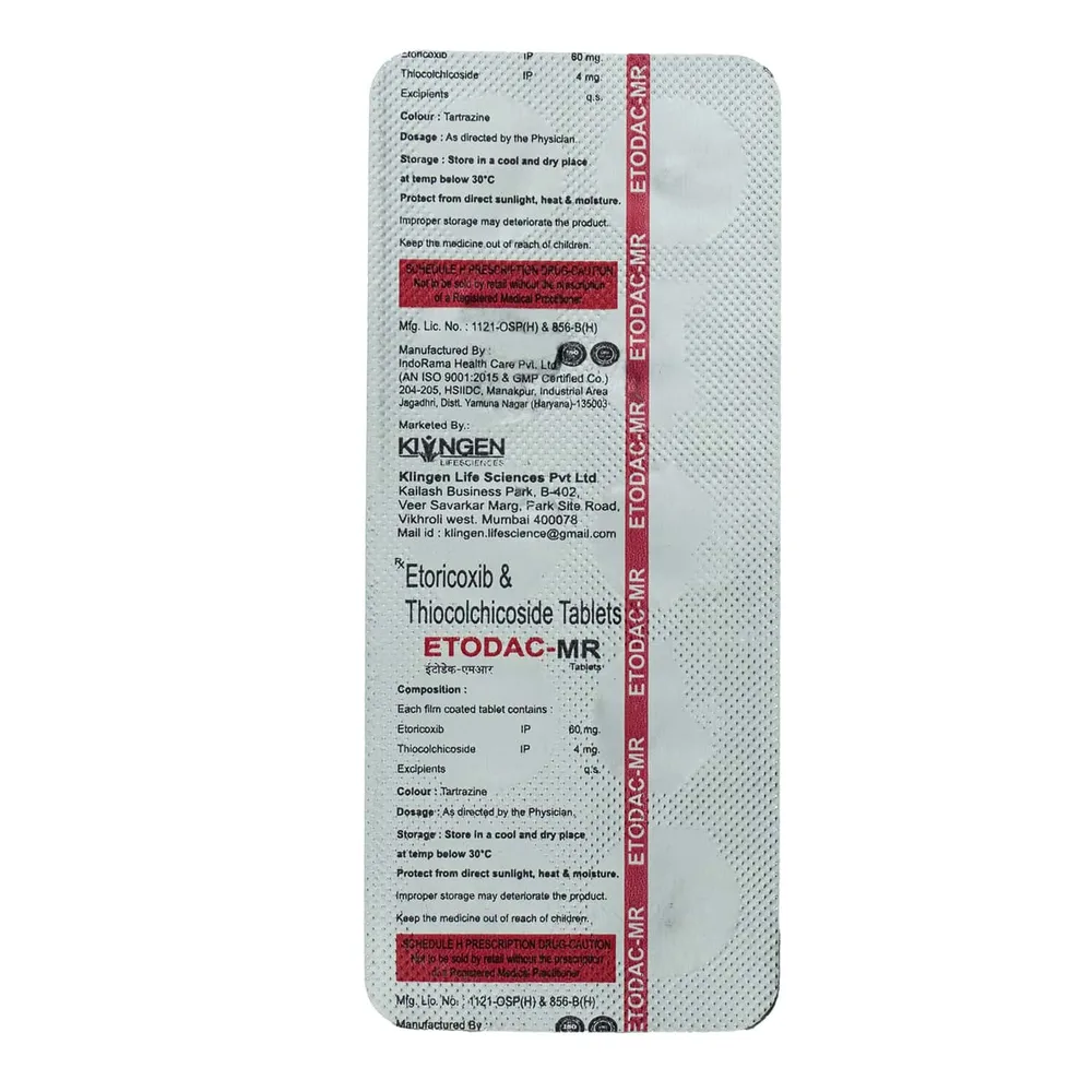 Etodac Mr Strip Of 10 Tablets