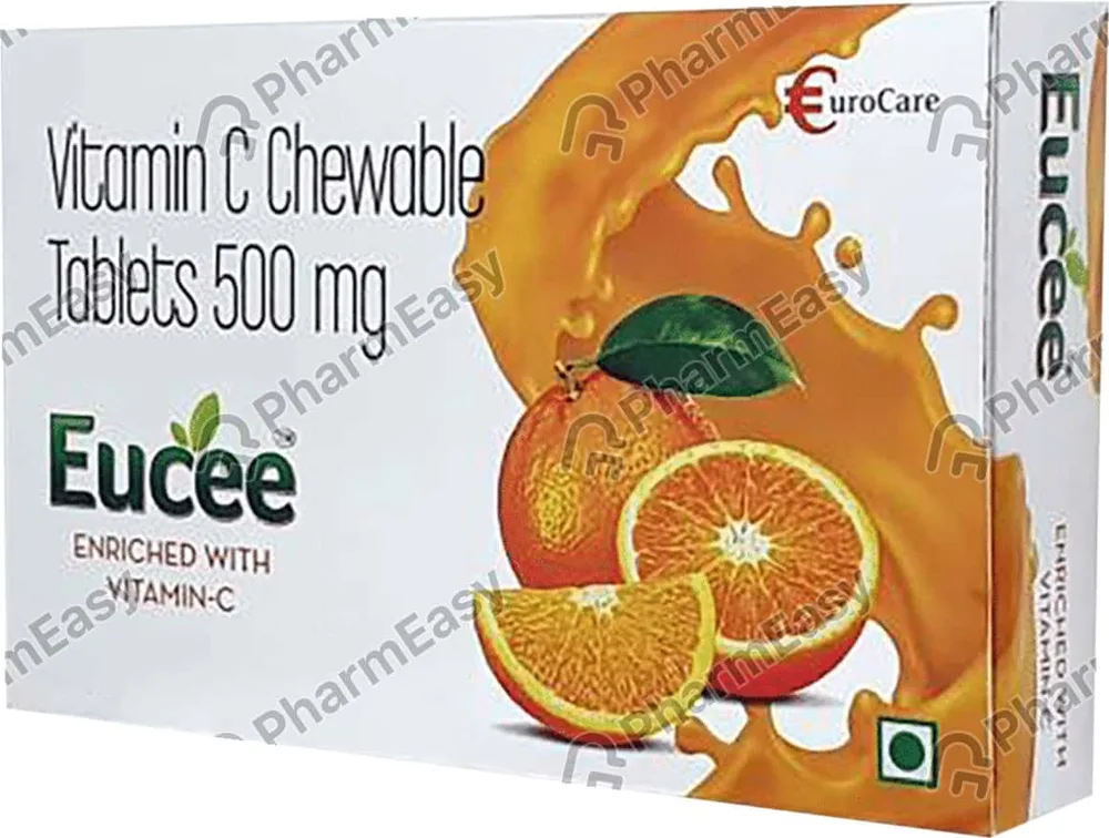 Eucee 500mg Strip Of 10 Chewable Tablets