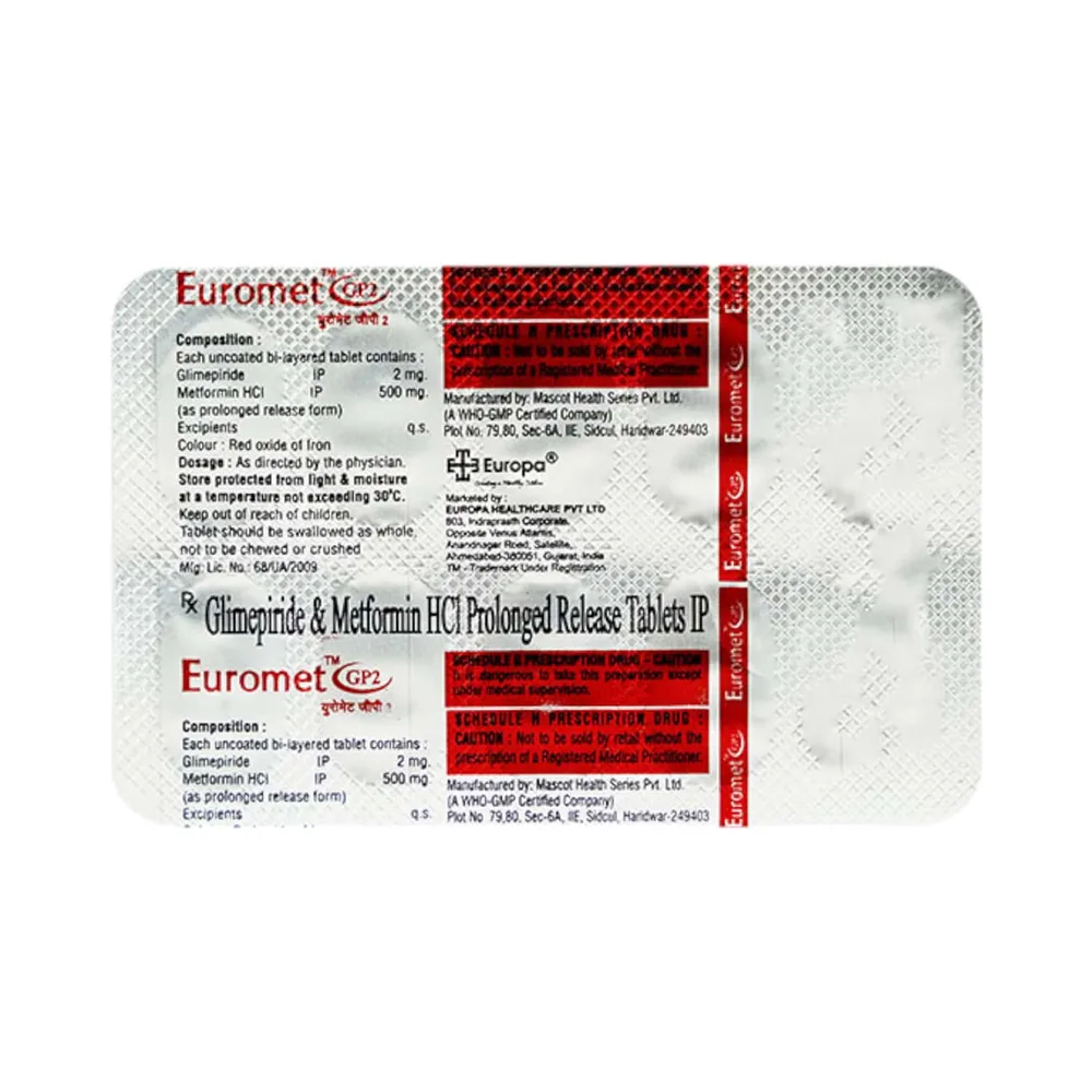 Euromet Gp2 Strip Of 10 Tablets