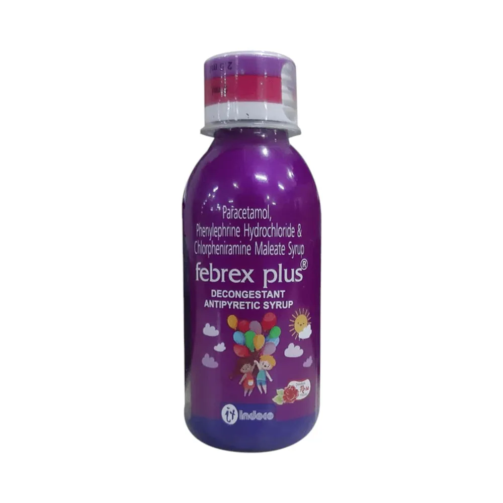 Febrex Plus Delicious Rose Flavour Bottle Of 100ml Syrup