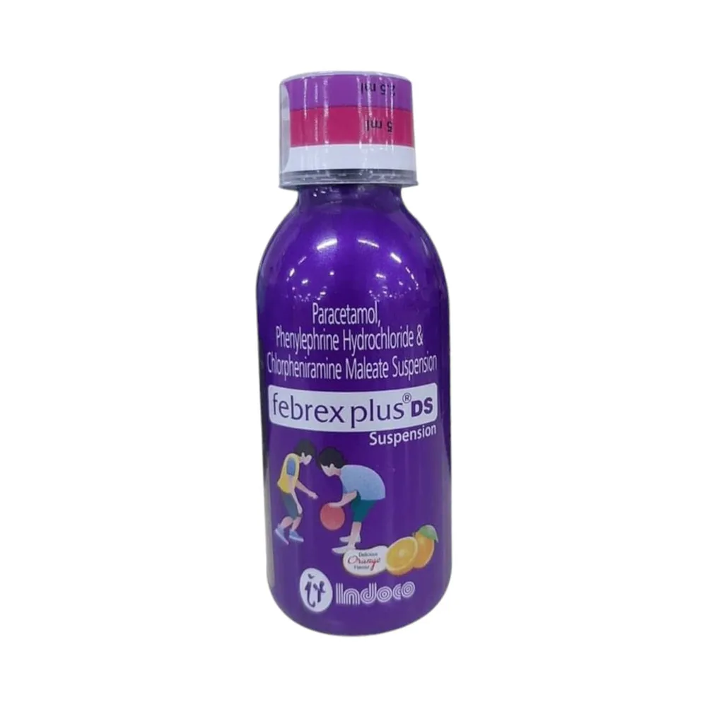 Febrex Plus Ds Delicious Orange Flavour Bottle Of 60ml Oral Suspension