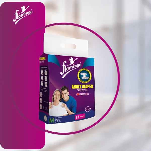 Flamingo Adult Diapers Tape Style