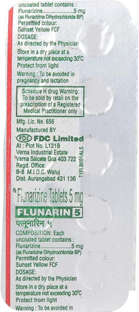 Flunarin 5mg Strip Of 10 Tablets
