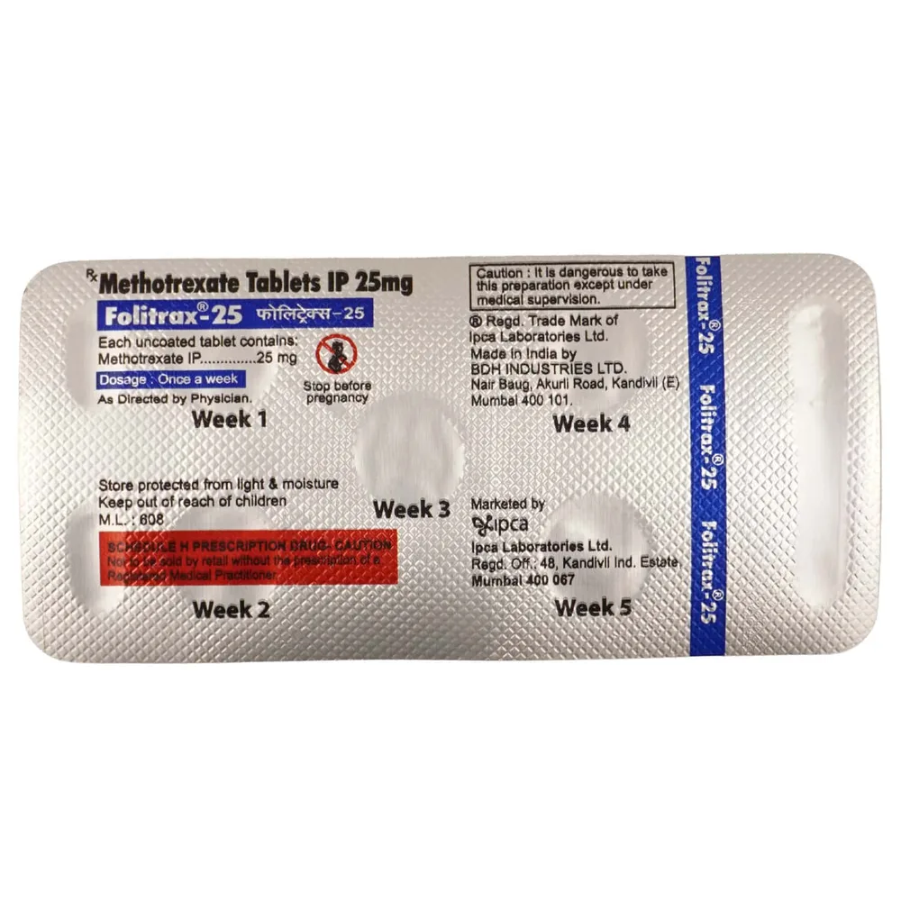 Folitrax 25mg Strip Of 5 Tablets