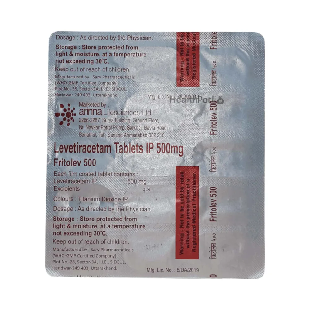 Fritolev 500mg Strip Of 15 Tablets