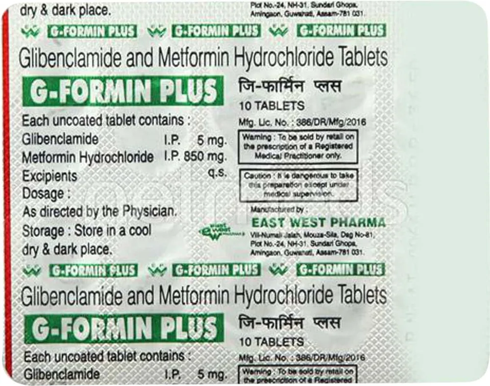 G Formin Plus Strip Of 10 Tablets
