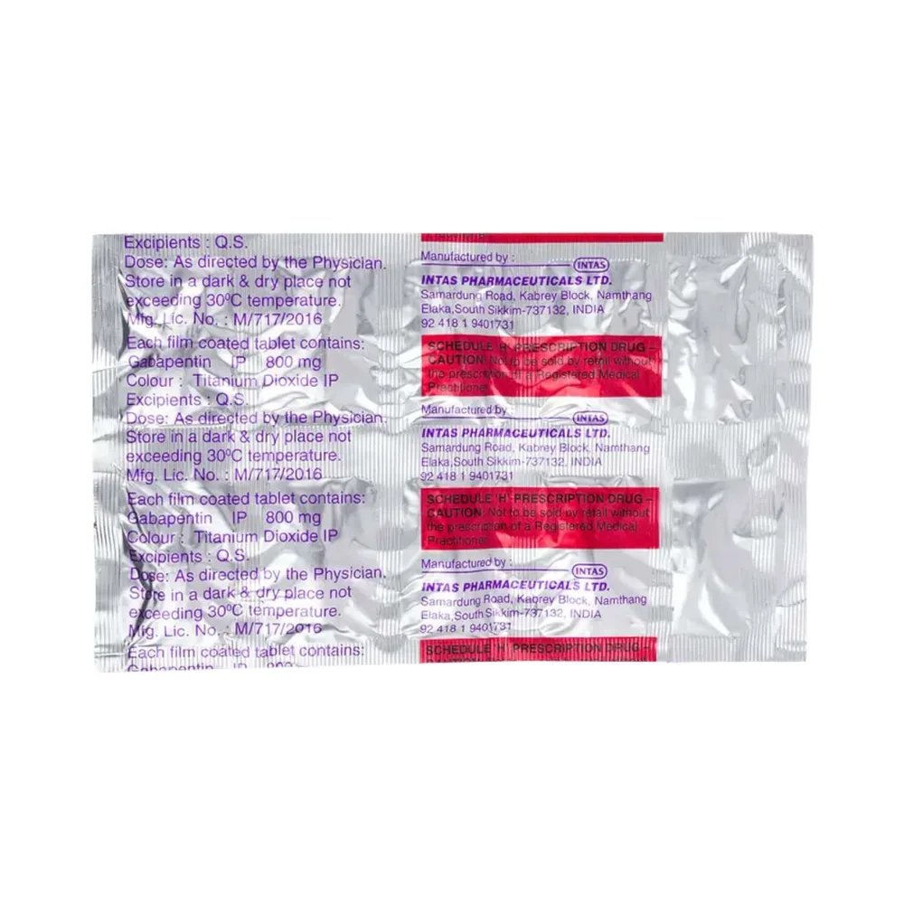 Gabapin 800mg Strip Of 10 Tablets