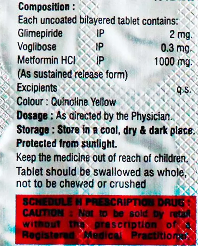 Gamaryl Vm Forte Strip Of 15 Tablets