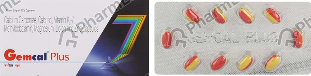 Gemcal Plus Strip Of 10 Softgel Capsules