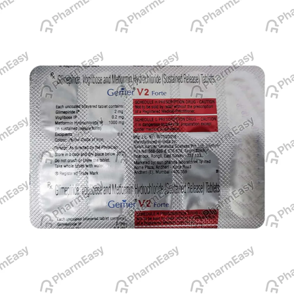 Gemer V 2mg Forte Strip Of 10 Tablets