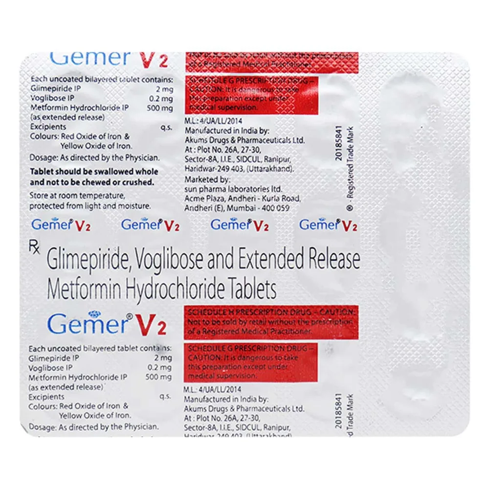 Gemer V 2mg Strip Of 15 Tablets