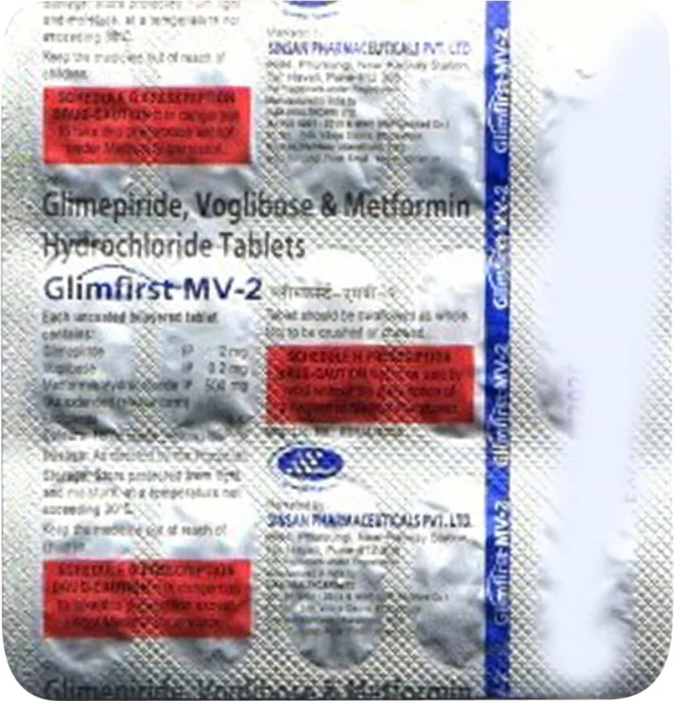 Glimfirst Mv 2mg Strip Of 15 Tablets
