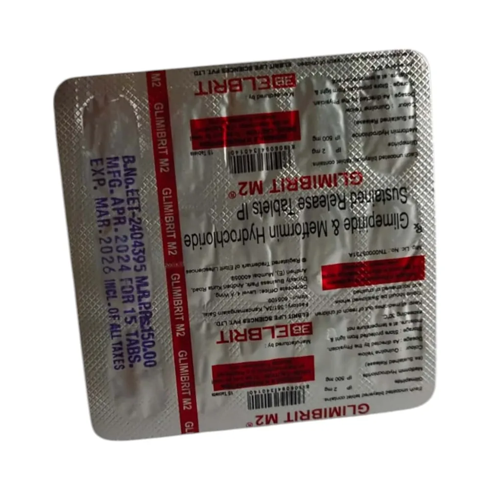 Glimibrit M 2mg Strip Of 15 Tablets