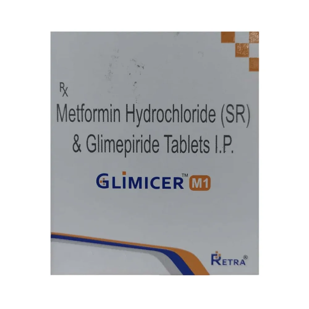 Glimicer M 1mg/500mg Strip Of 10 Tablets