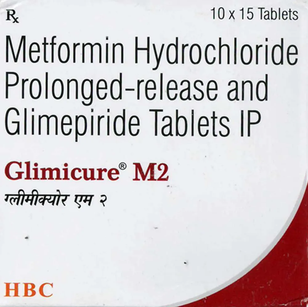 Glimicure M 2mg Strip Of 15 Tablets