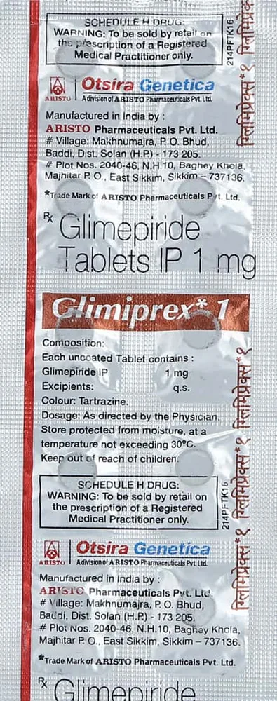 Glimiprex 1mg Strip Of 10 Tablets