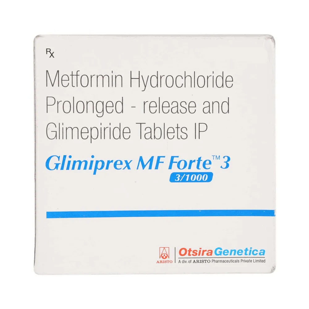 Glimiprex Mf Forte 3/1000mg Strip Of 10 Tablets