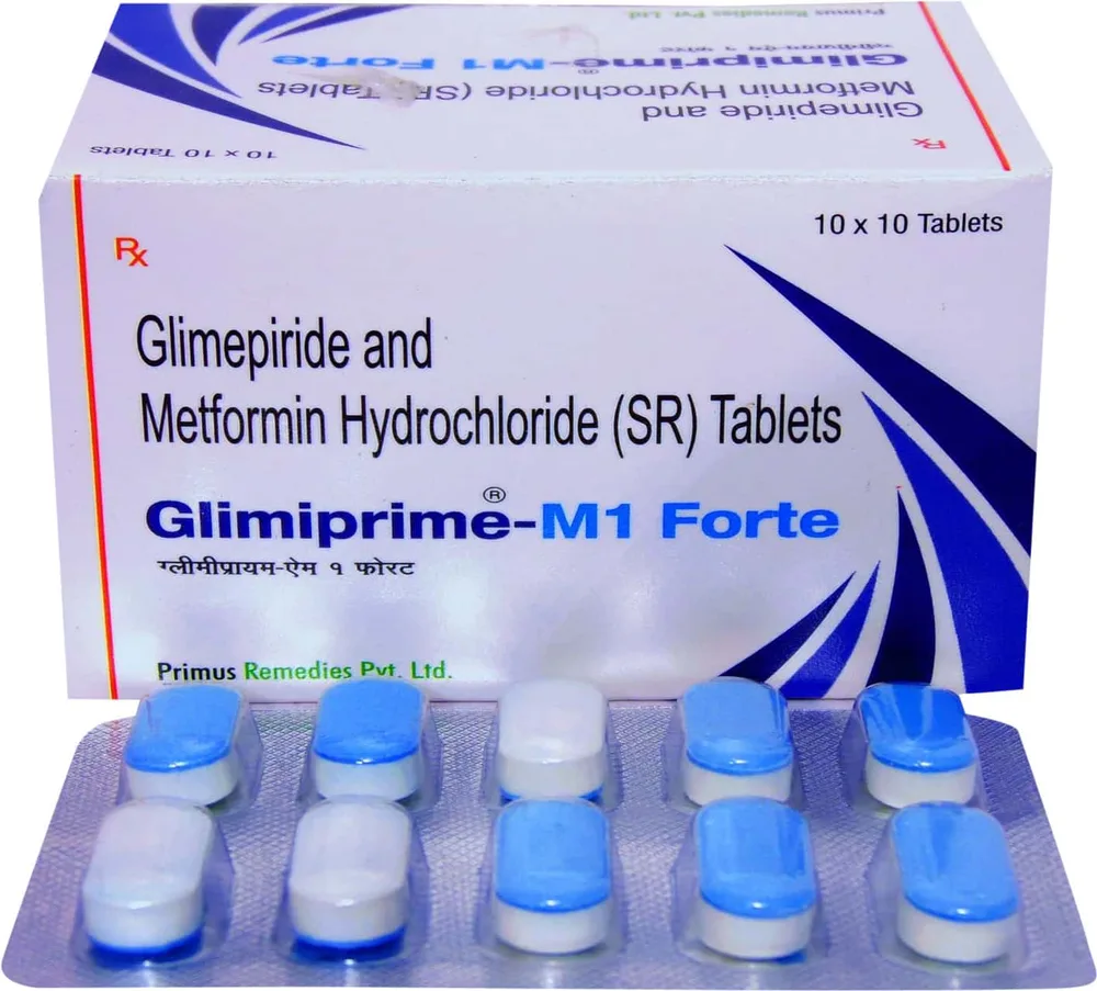 Glimiprime M 1mg Forte Strip Of 10 Tablets