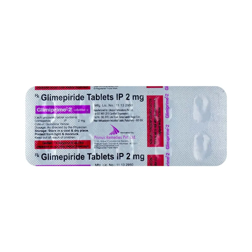 Glimiprime 2mg Strip Of 10 Tablets