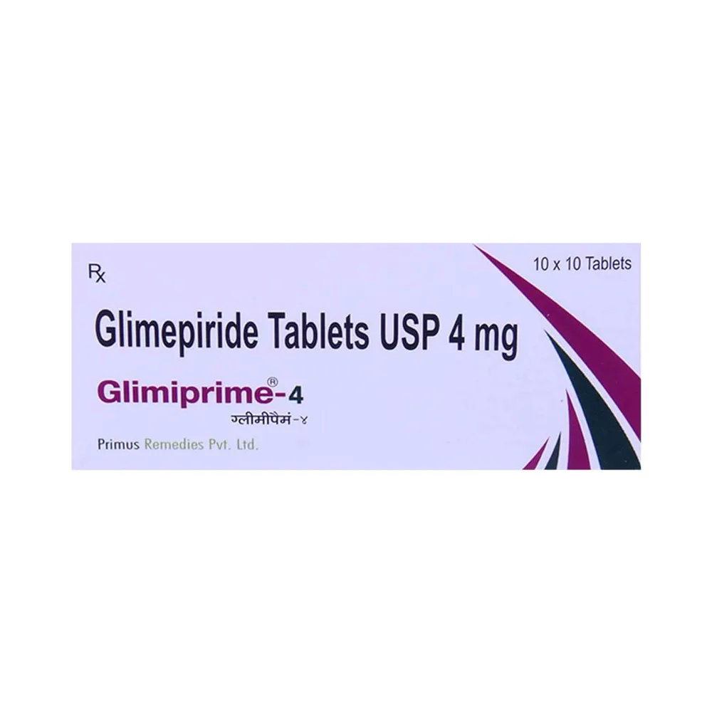 Glimiprime 4mg Strip Of 15 Tablets