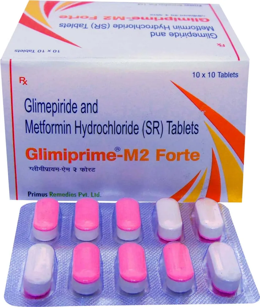 Glimiprime M 2mg Forte Strip Of 15 Tablets