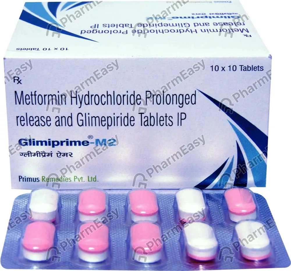 Glimiprime M 2mg Strip Of 15 Tablets