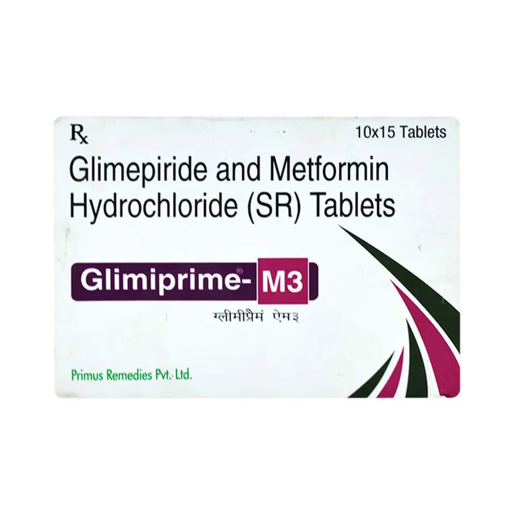 Glimiprime M 3mg Strip Of 15 Tablets