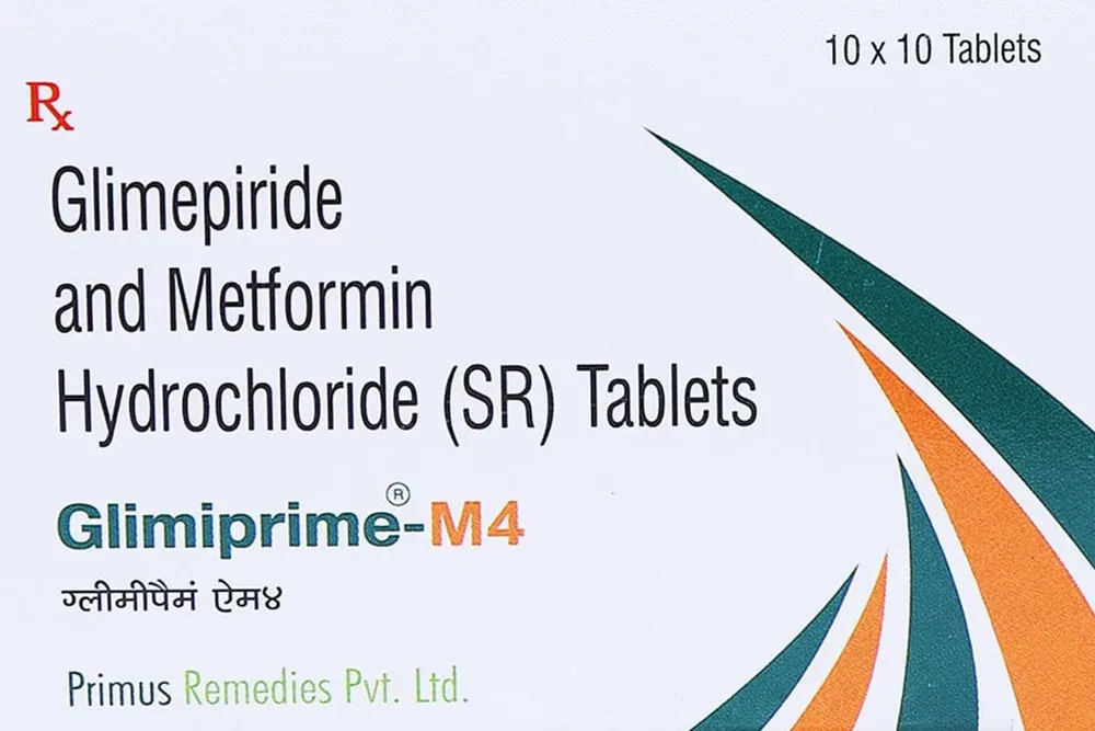 Glimiprime M 4mg Forte Strip Of 10 Tablets