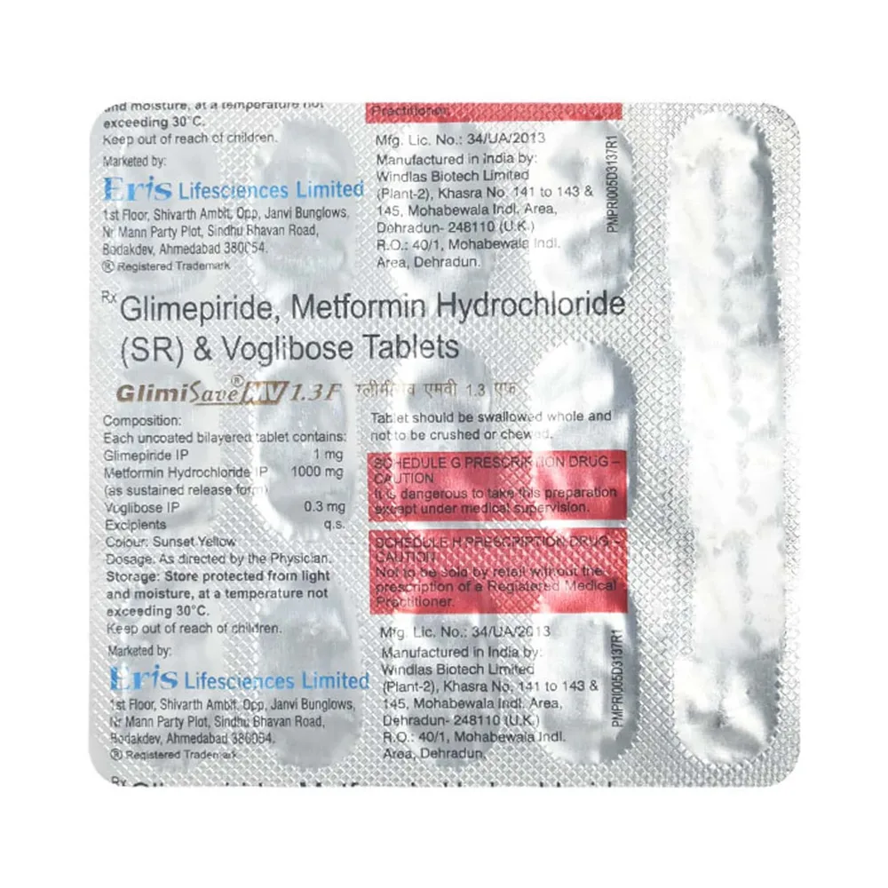 Glimisave Mv F 1.3mg Strip Of 15 Tablets