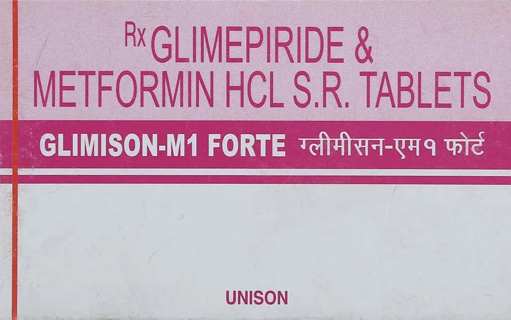 Glimison M 1mg Forte Strip Of 10 Tablets
